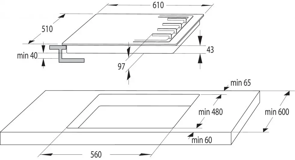 Aragaz incorporabil Gorenje GTW641KB (Black)