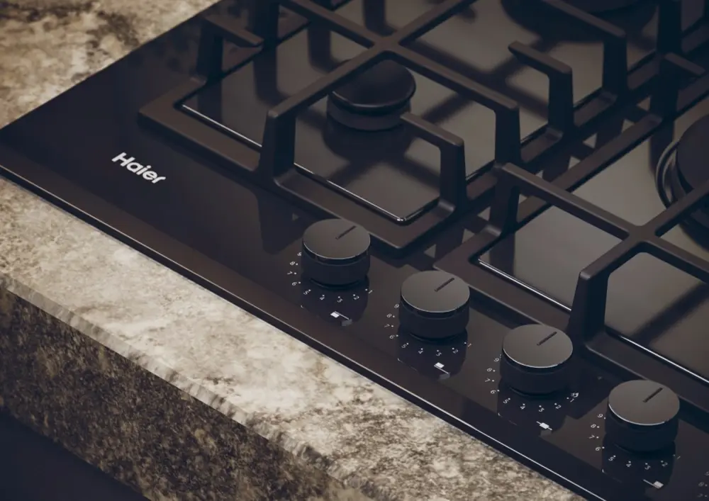 Встраиваемая газовая варочная панель Haier HAVG75TBBP (Black) - 5