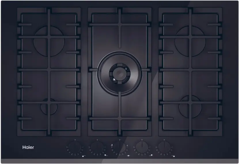 Встраиваемая газовая варочная панель Haier HAVG75TBBP (Black)