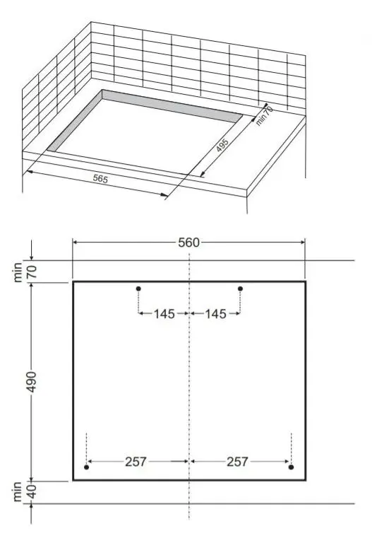 Aragaz incorporabil Hansa BHGI620130 (Inox)