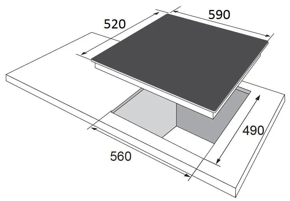 Plita de gaz incorporabila Hansa BHGI630542 (Inox)