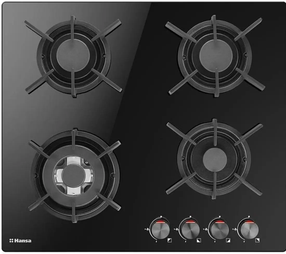 Встраиваемая газовая варочная панель Hansa BHKS621700 (Black)