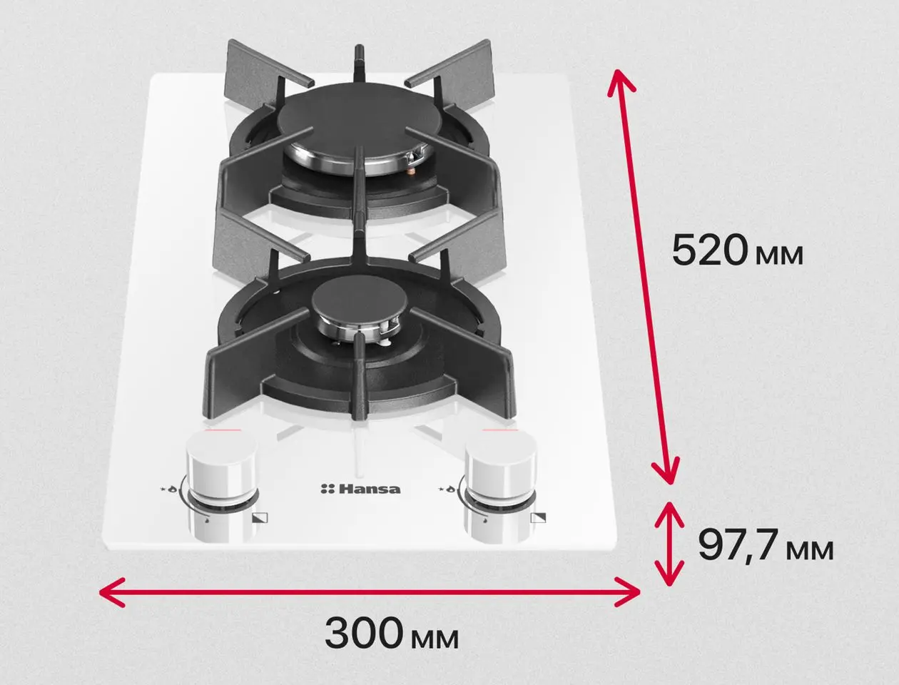 Plita de gaz incorporabila Hansa BHKW330500 (White)