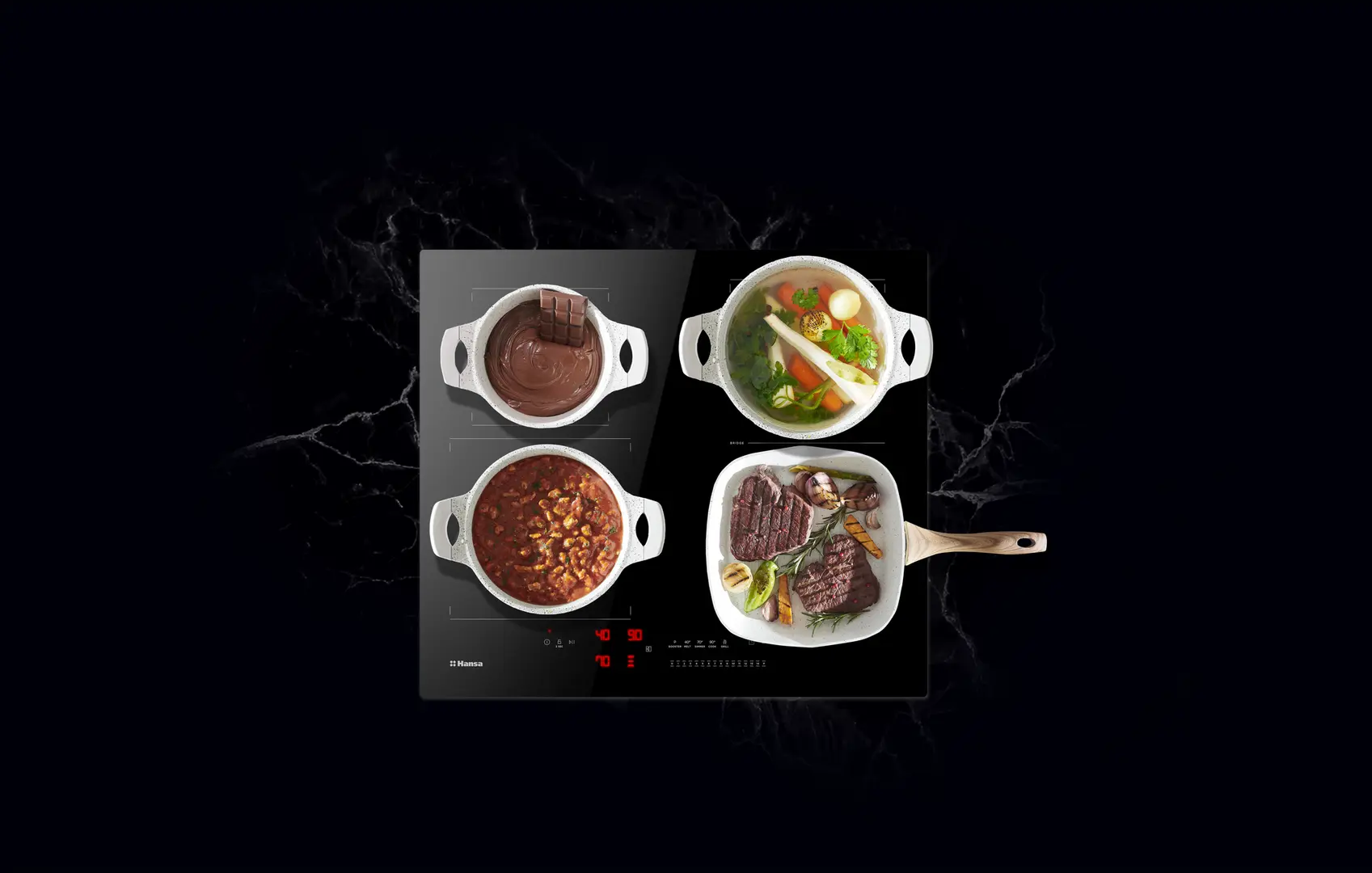 Встраиваемая индукционная варочная панель Hansa BHI67606 (Black)