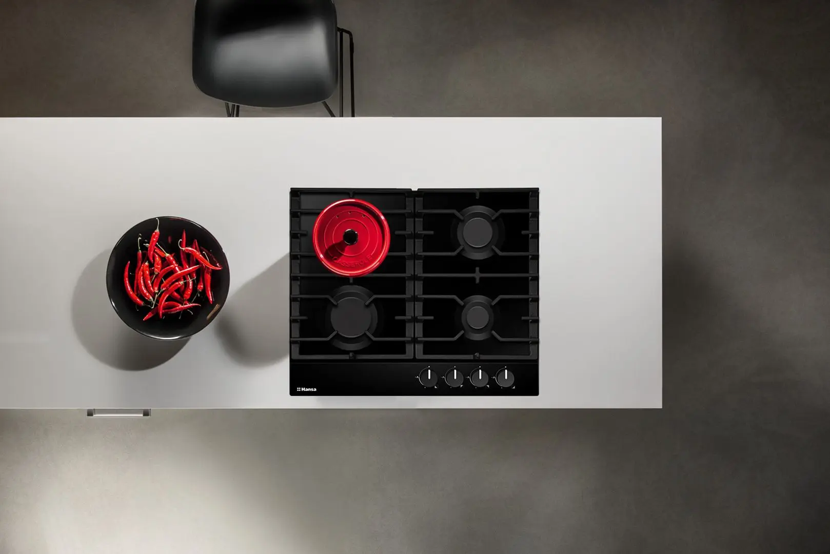 Aragaz incorporabil Hansa BHGS630301 (Black)