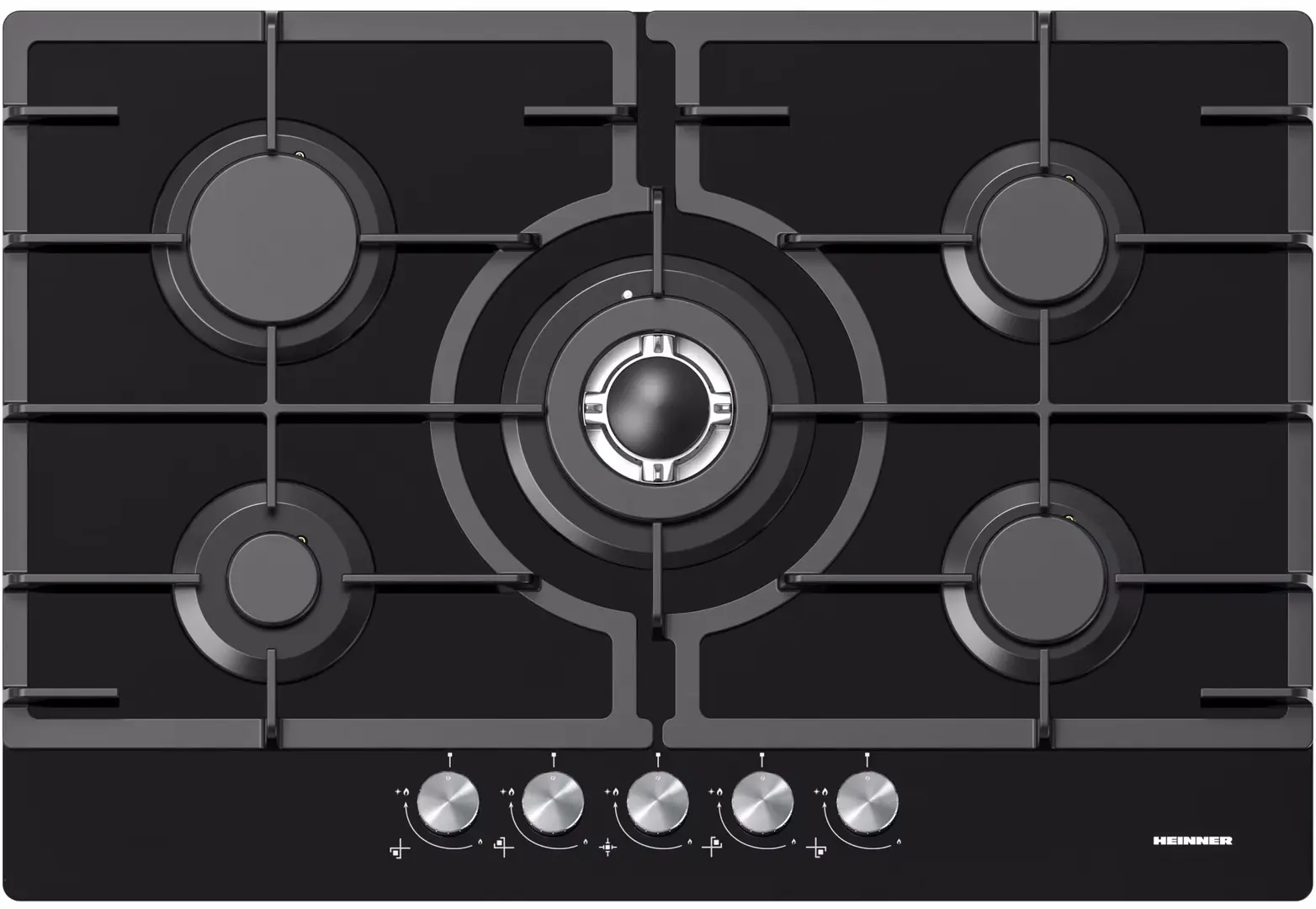 Встраиваемая газовая варочная панель Heinner HBH-M705IWFGBK (Black)