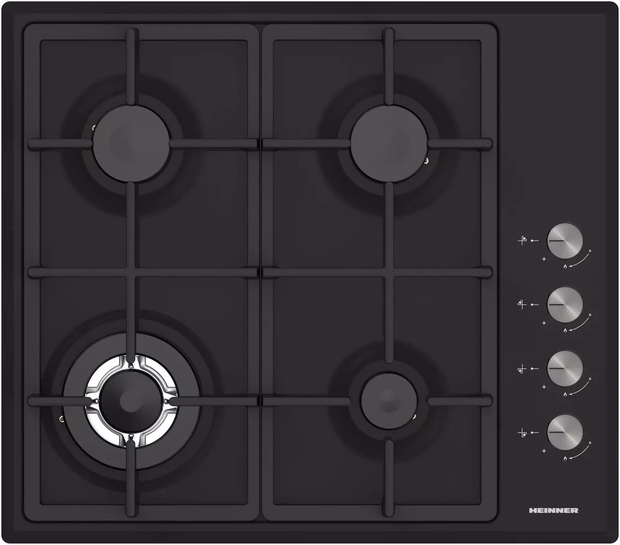 Plita incorporabila pe gaz Heinner HBH-S4IWF-BK (Black)