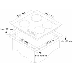 Plita incorporabila de gatit pe gaz Heinner HBH-S584WI-IX (Inox) Thumb