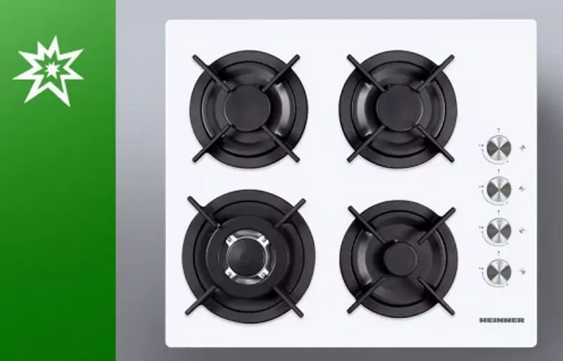 Встраиваемая варочная газовая панель Heinner HBH-V4IWF-GWH (White)