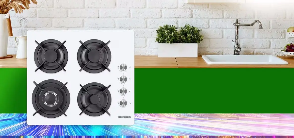 Встраиваемая варочная газовая панель Heinner HBH-V4IWF-GWH (White)