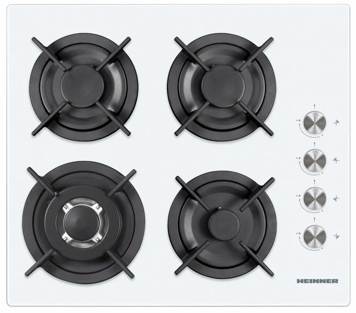 Встраиваемая варочная газовая панель Heinner HBH-V4IWF-GWH (White)