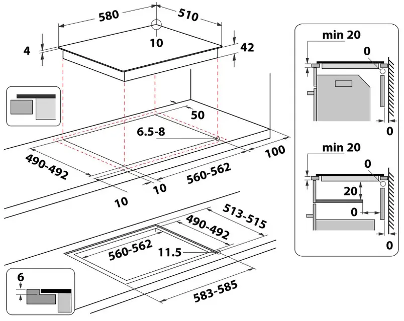 Plita incorporabila cu inductie Hotpoint-Ariston HR 615 C (Black) - 3