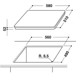 Plita incorporabila cu inductie Hotpoint-Ariston KIA630MC (Black) Thumb