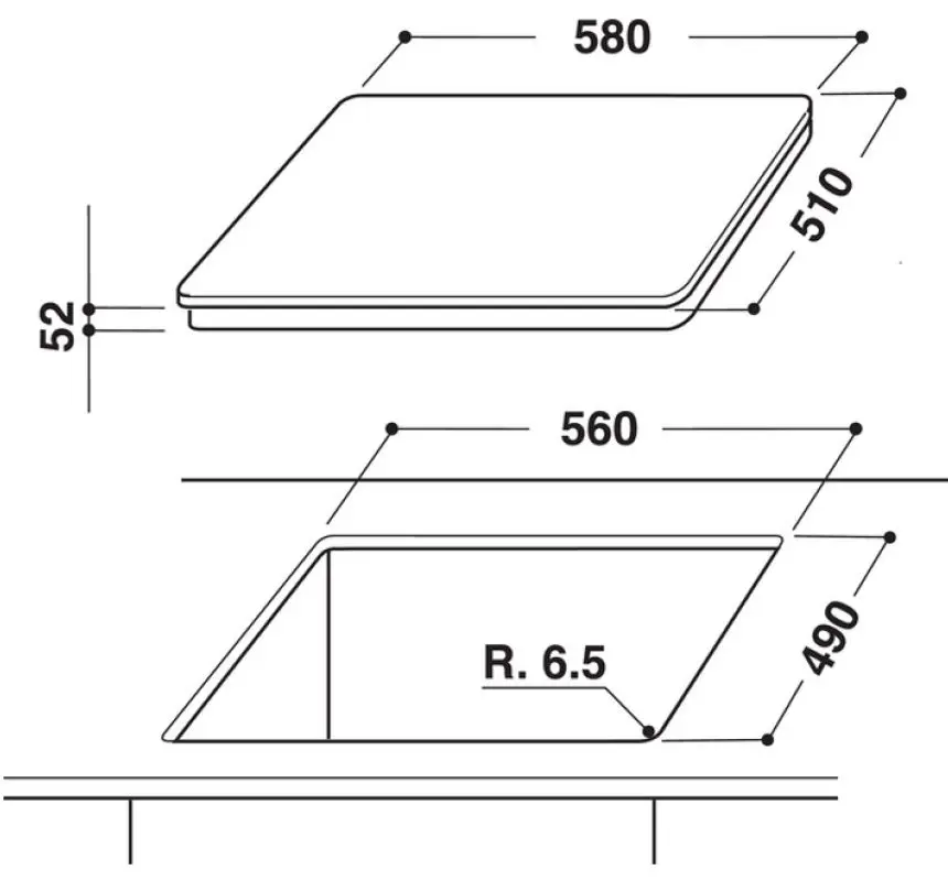 Plita incorporabila cu inductie Hotpoint-Ariston KIA630MC (Black)