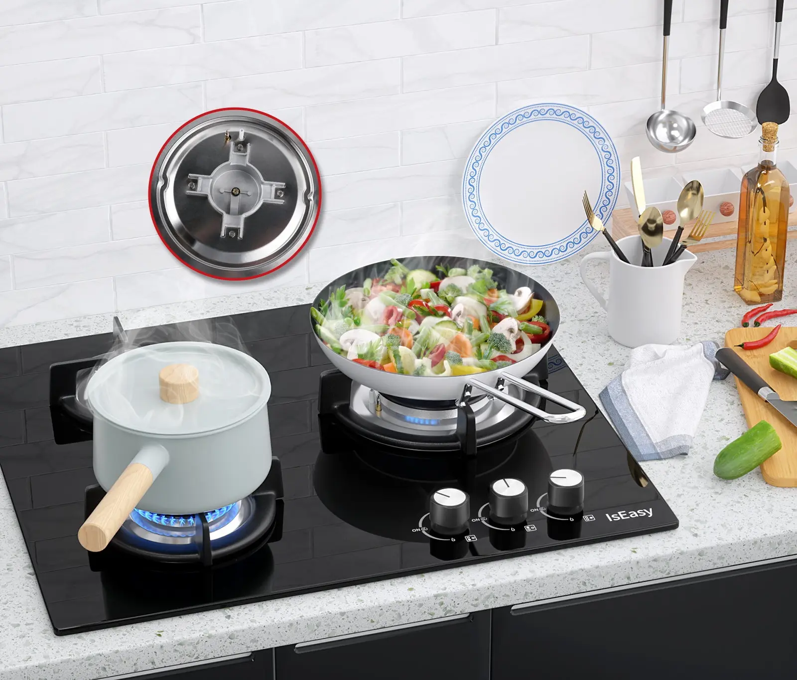 Aragaz incorporabil IsEasy MGBG-603 (Black) - 4