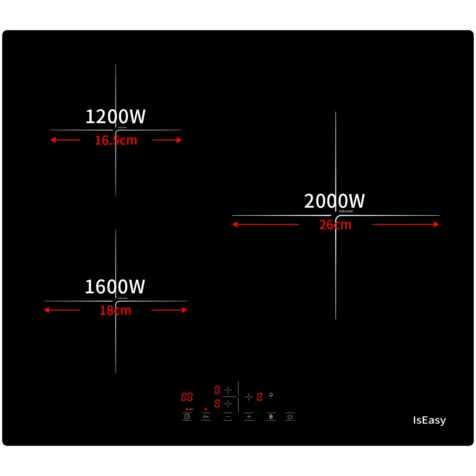 Встраиваемая индукционная варочная панель IsEasy LI3-17 (Black)