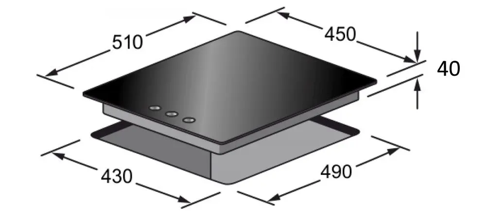 Plita incorporabila de gatit pe gaz Kaiser Grand Chef KCG 4380 Turbo (Black)