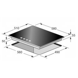 Plita incorporabila de gatit pe gaz Kaiser KG 6357 Turbo (Inox) Thumb