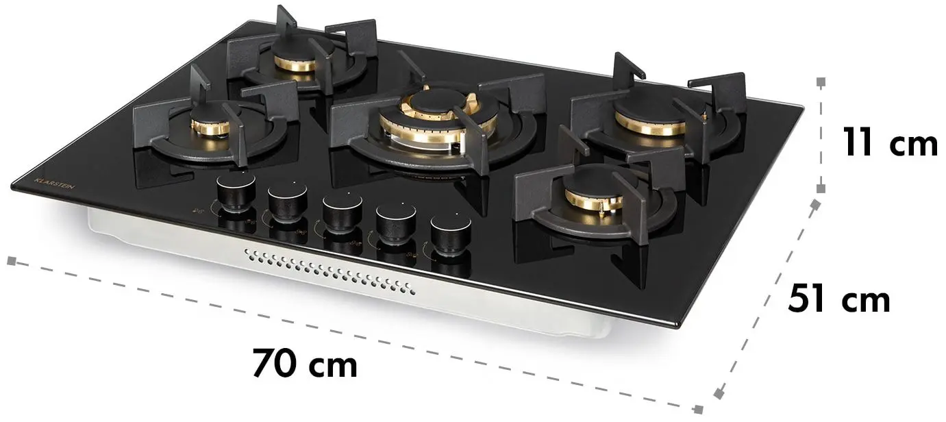 Aragaz incorporabil Klarstein Goldflame 5 (Black) - 2