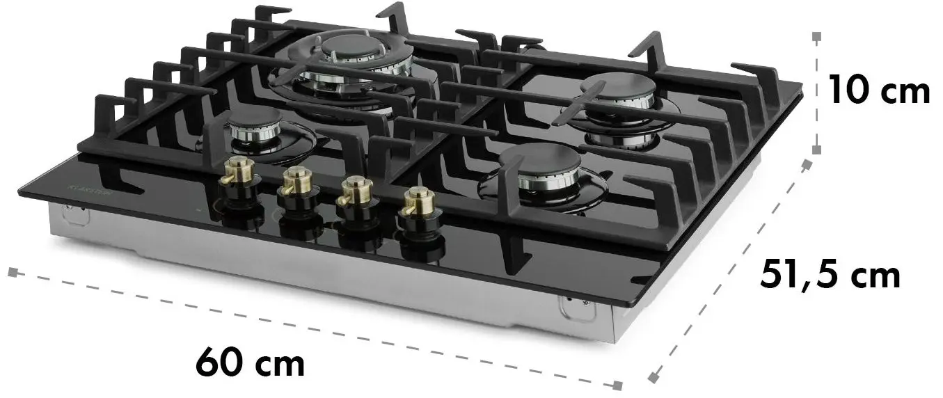 Aragaz incorporabil Klarstein Victoria 4 (Black) - 2