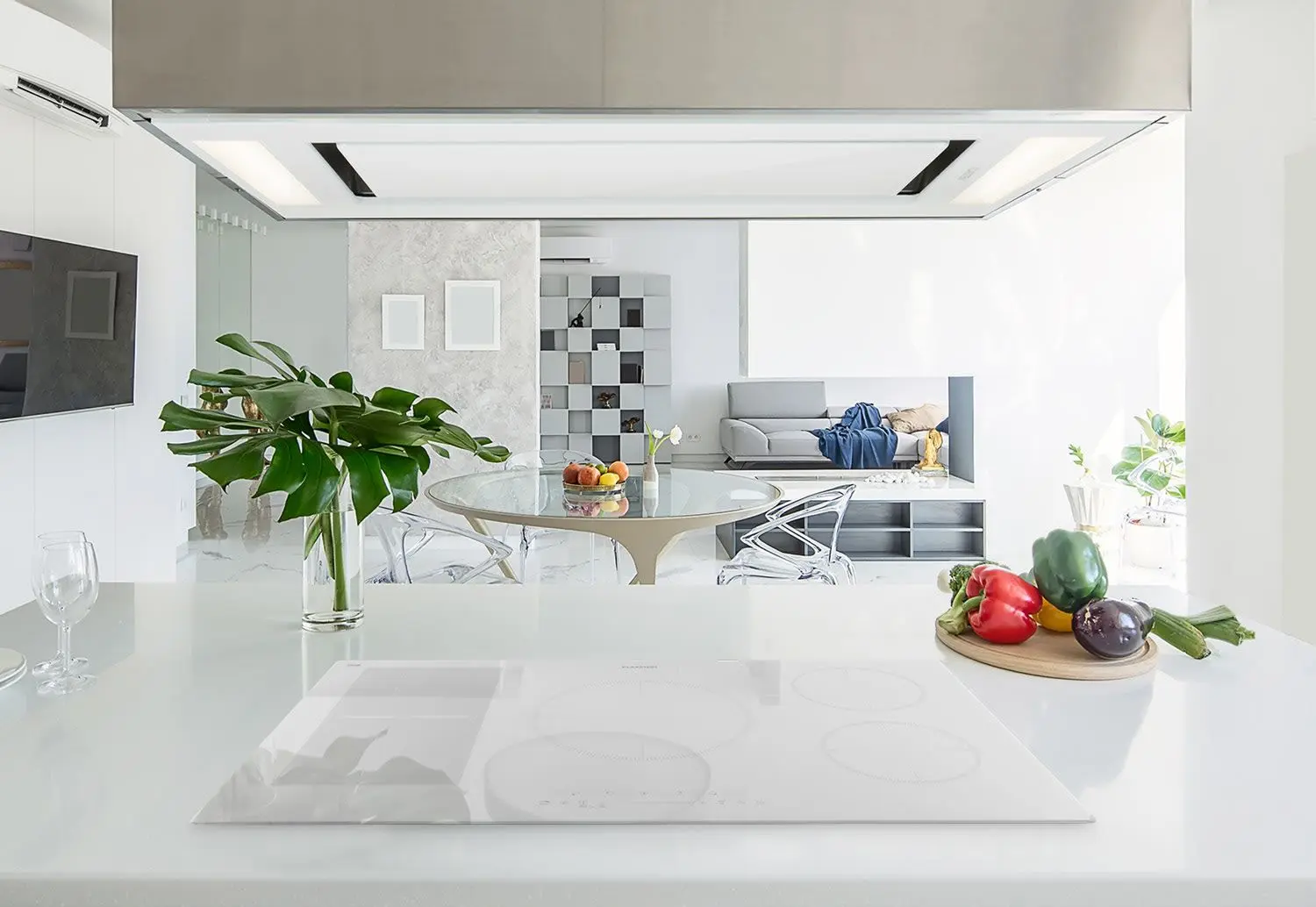 Plita incorporabila cu inductie Klarstein Delicatessa 90 Hybrid (White) - 4