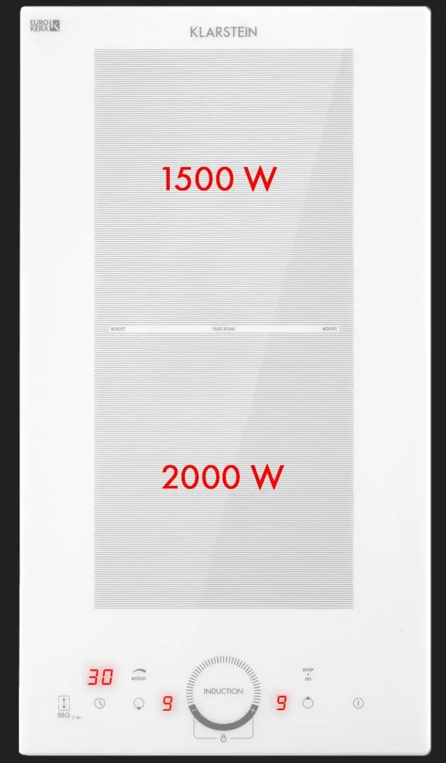 Plita cu inductie incorporabila Klarstein Delicatessa Slim Domino 10035197 (White) - 4