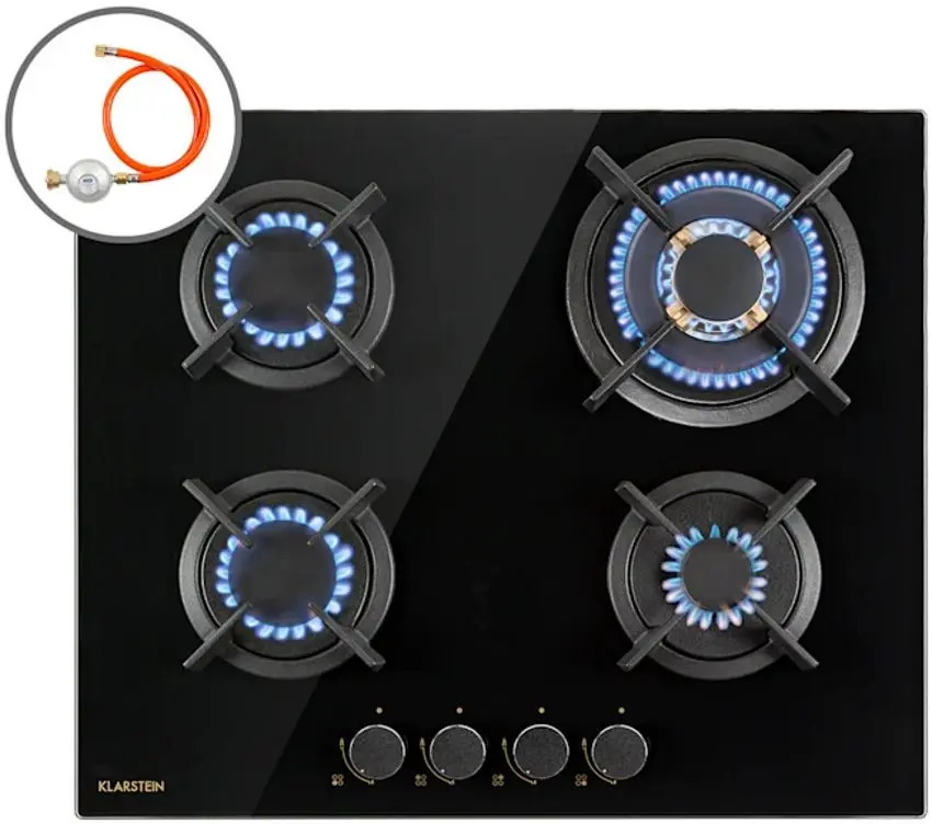 Aragaz incorporabil Klarstein Goldflame 4 10034972 (Black)