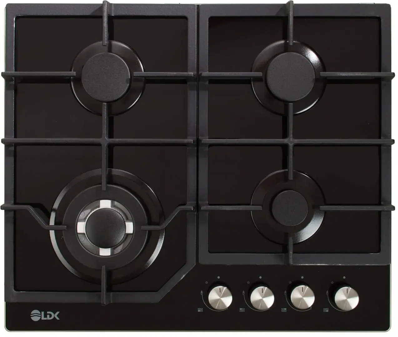 Встраиваемая газовая варочная панель LDK Almeria Wok JZ4BK60 (Black)