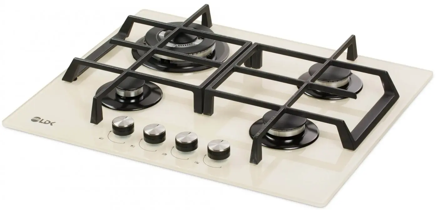 Встраиваемая газовая варочная панель LDK Cordoba WOK JZ4BEIJE60 (Beige) - 2