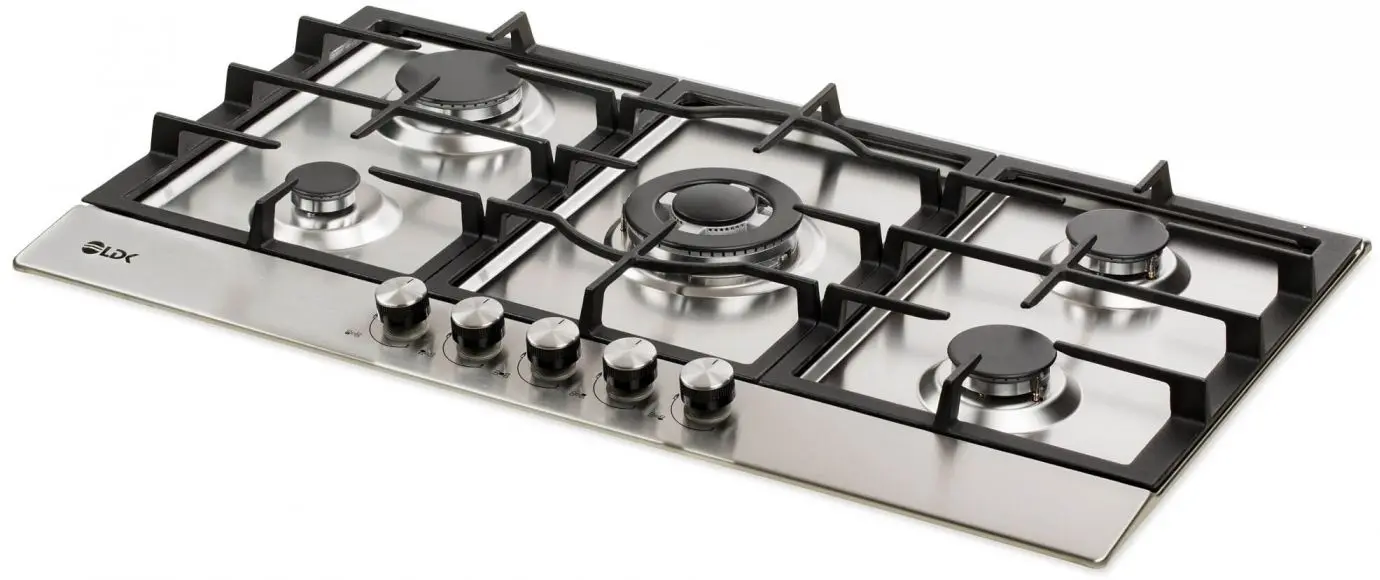 Встраиваемая газовая варочная панель LDK Marbella WOK JZ5IX90 (Inox) - 2