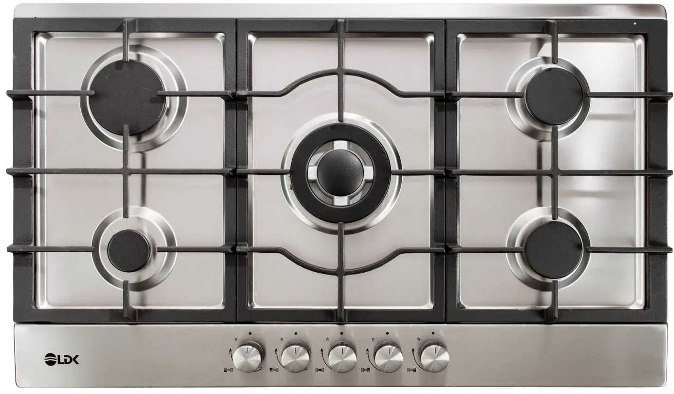 Встраиваемая газовая варочная панель LDK Marbella WOK JZ5IX90 (Inox)