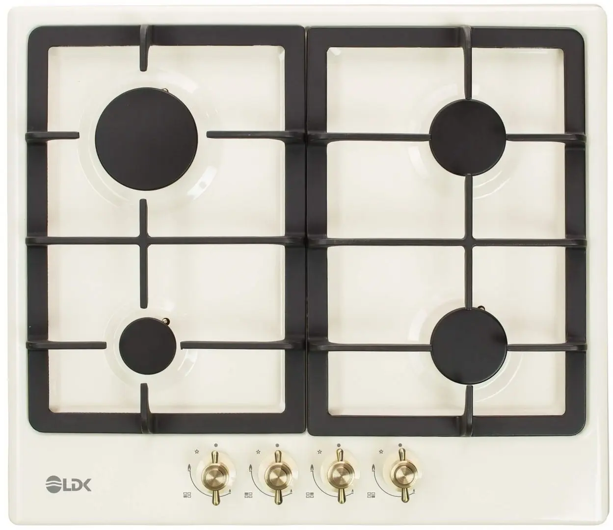 Встраиваемая газовая варочная панель LDK Oviedo JZ4BEIGE60 (Beige)