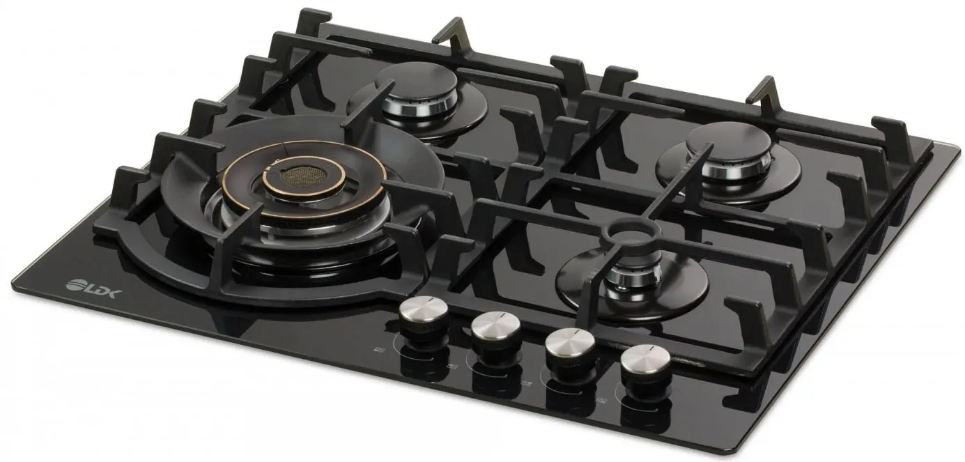 Встраиваемая газовая варочная панель LDK Toledo WOK JZ4BK60 (Black) - 2