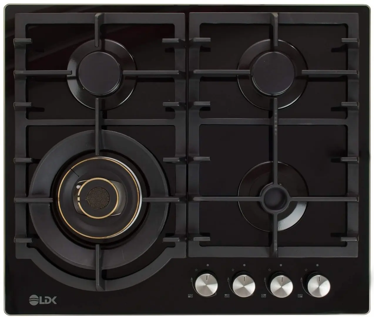 Встраиваемая газовая варочная панель LDK Toledo WOK JZ4BK60 (Black)