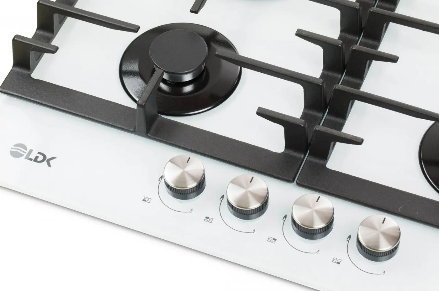 Встраиваемая газовая варочная панель LDK Toledo WOK JZ4WHITE60 (White) - 2