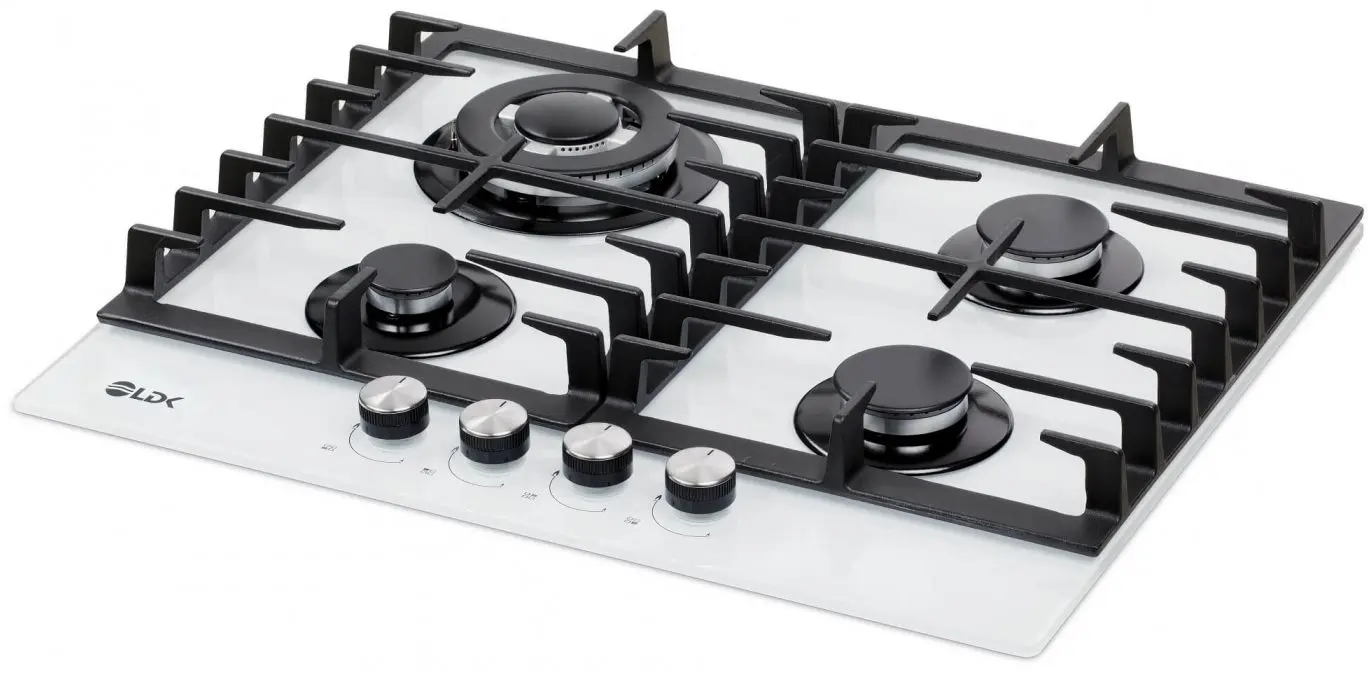 Встраиваемая газовая варочная панель LDK Toledo WOK JZ4WHITE60 (White) - 3