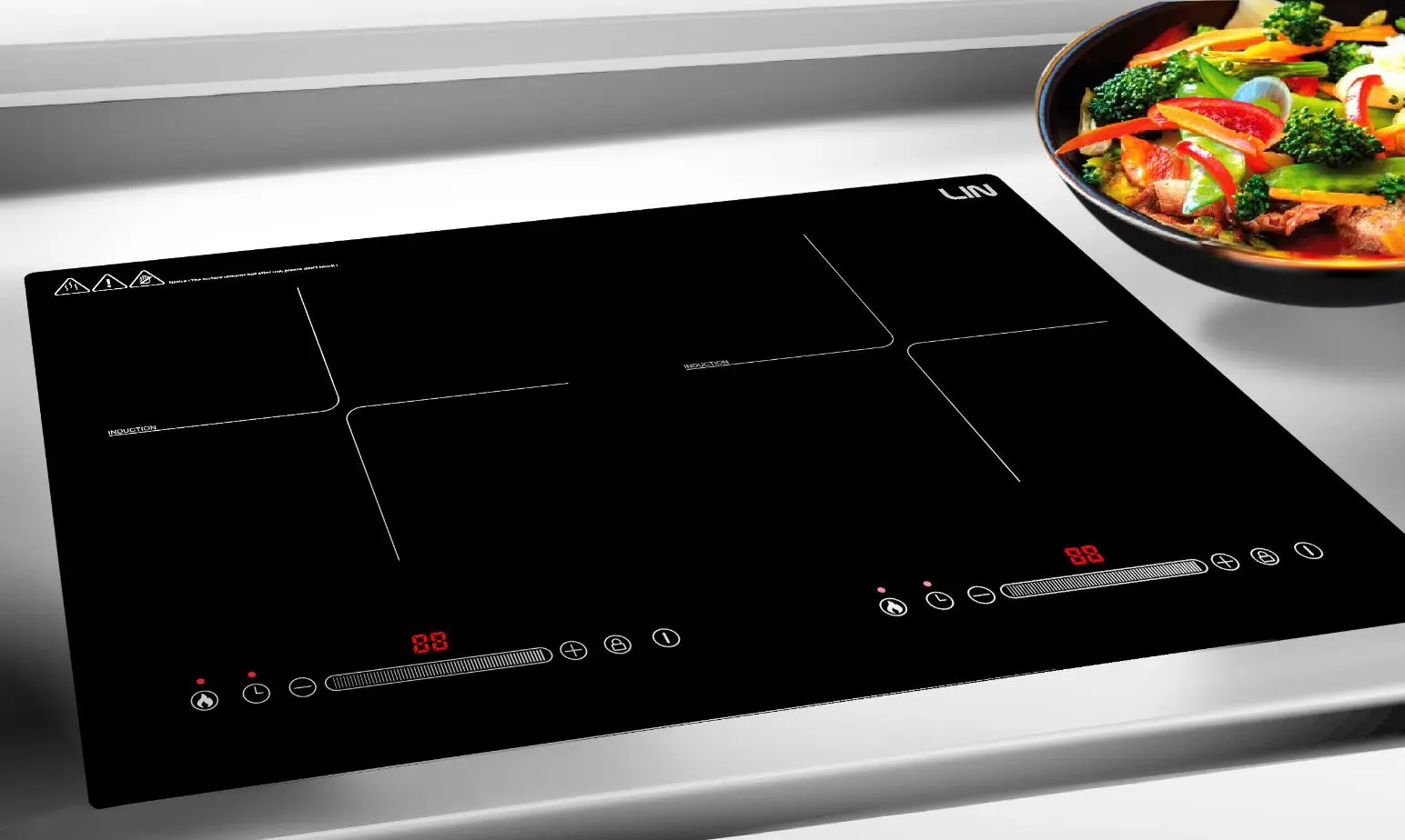 Встраиваемая индукционная варочная панель Lin LI2H-180 (Black)