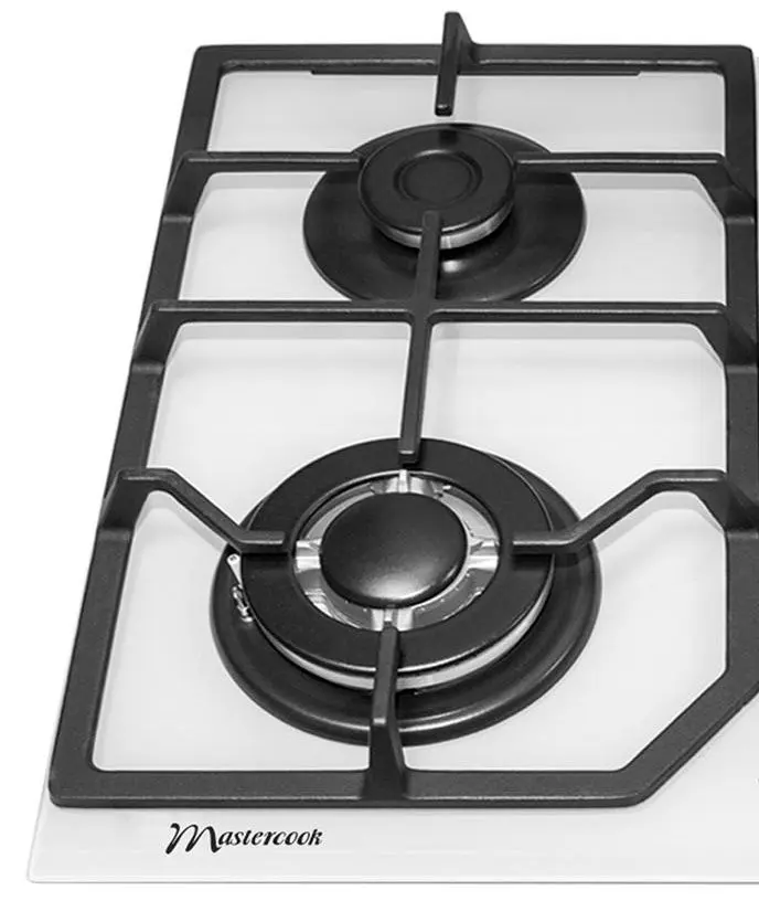 Plita de gaz incorporabila Mastercook MC-E 4215 G WH Glass (White)