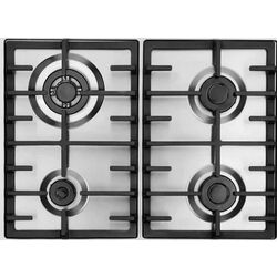 Встраиваемая газовая варочная панель Mastercook Vega MC-E 4265 Texture BL Glass (Inox/Black) Thumb