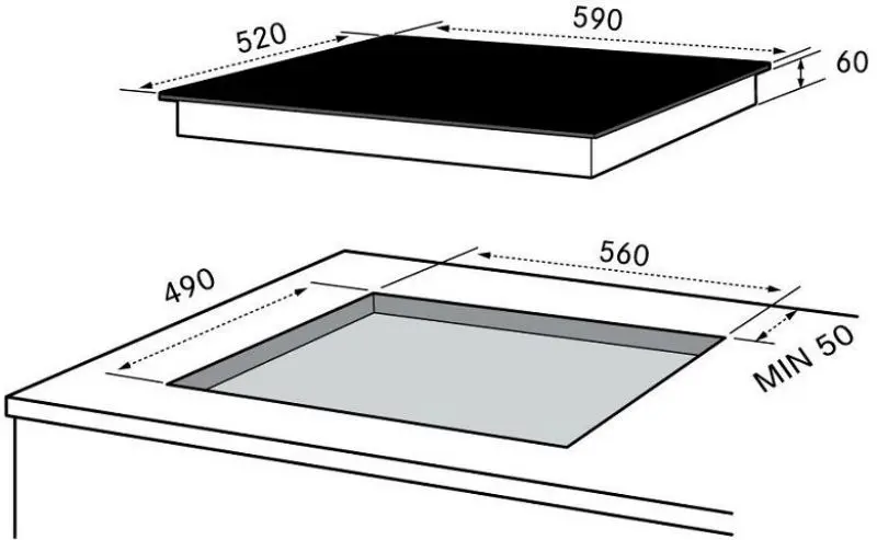 Plita incorporabila cu inductie Midea MIH 616AC (Black)