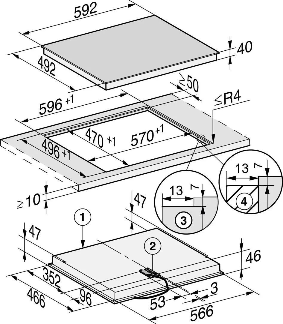 Plita electrica incorporabila Miele KM 6520 FL (Black)