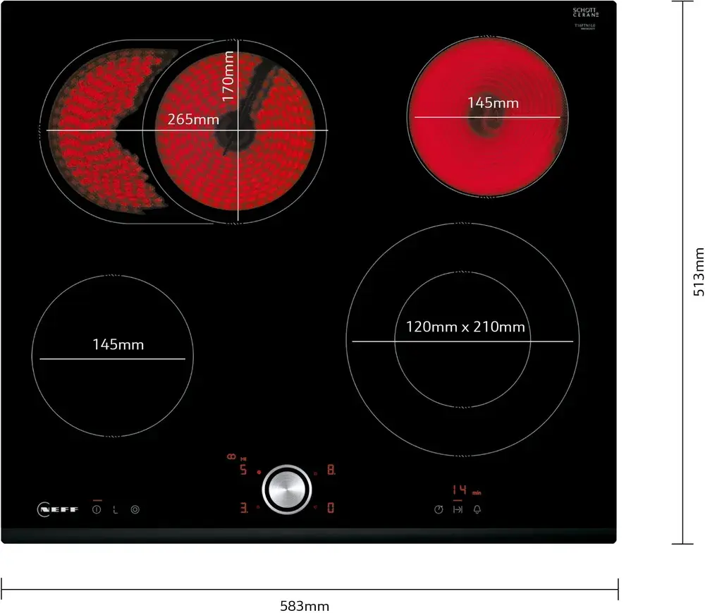 Aragaz incorporabil Neff T16FTN1L0 (Black) - 5