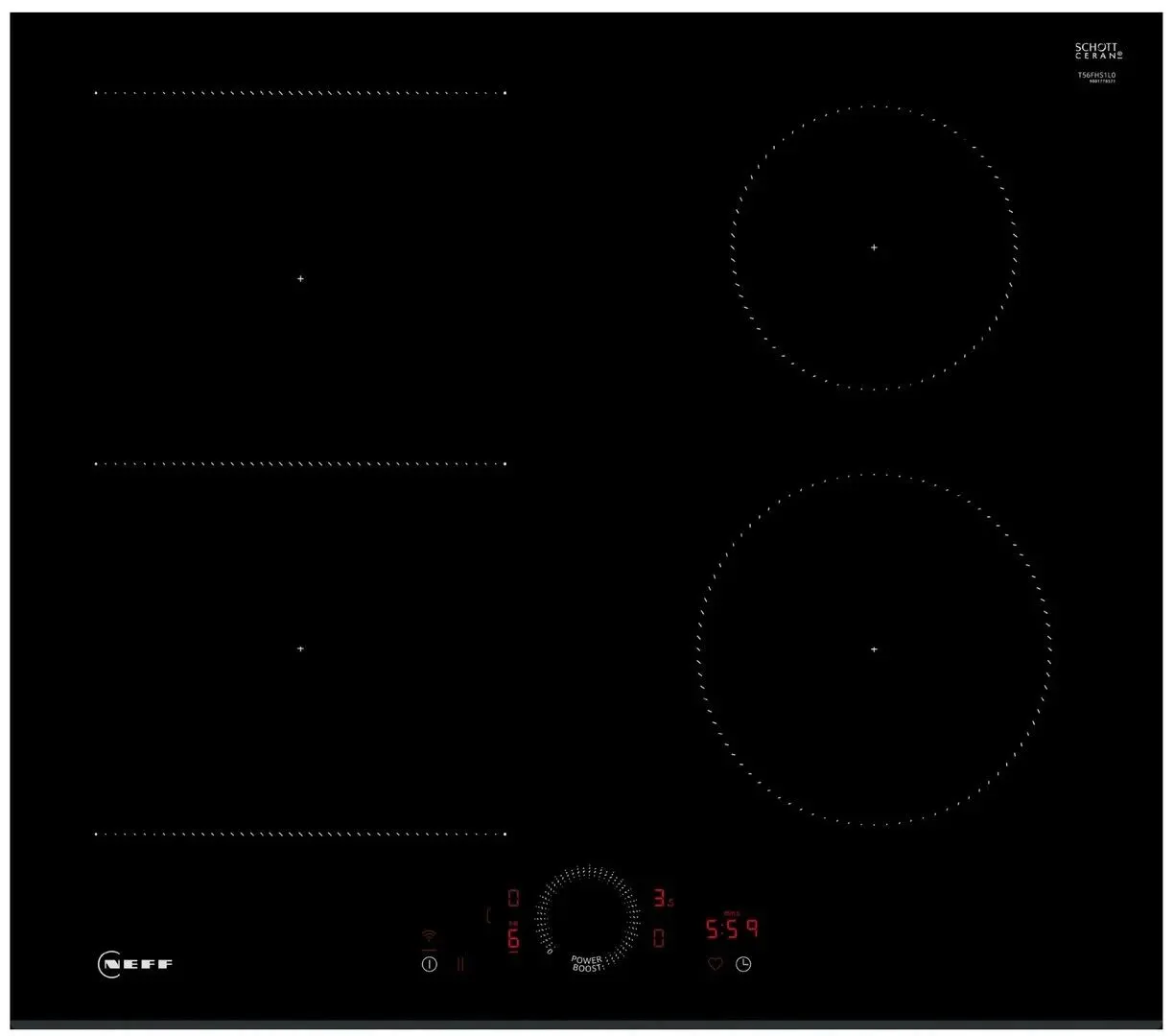 Plita incorporabila cu inductie Neff T56FHS1L0 (Black)