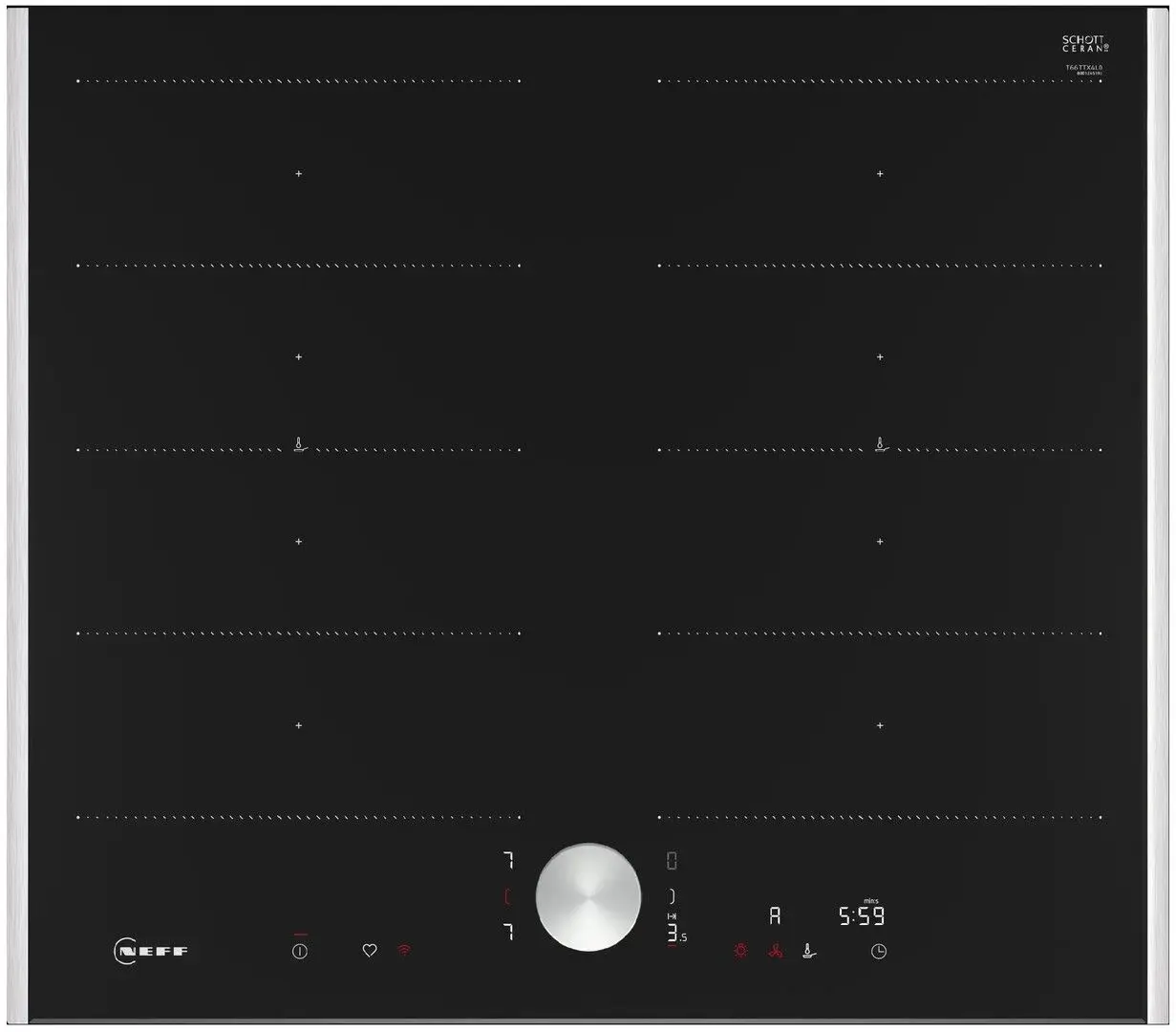 Plita incorporabila cu inductie Neff T66TTX4L0 (Black)