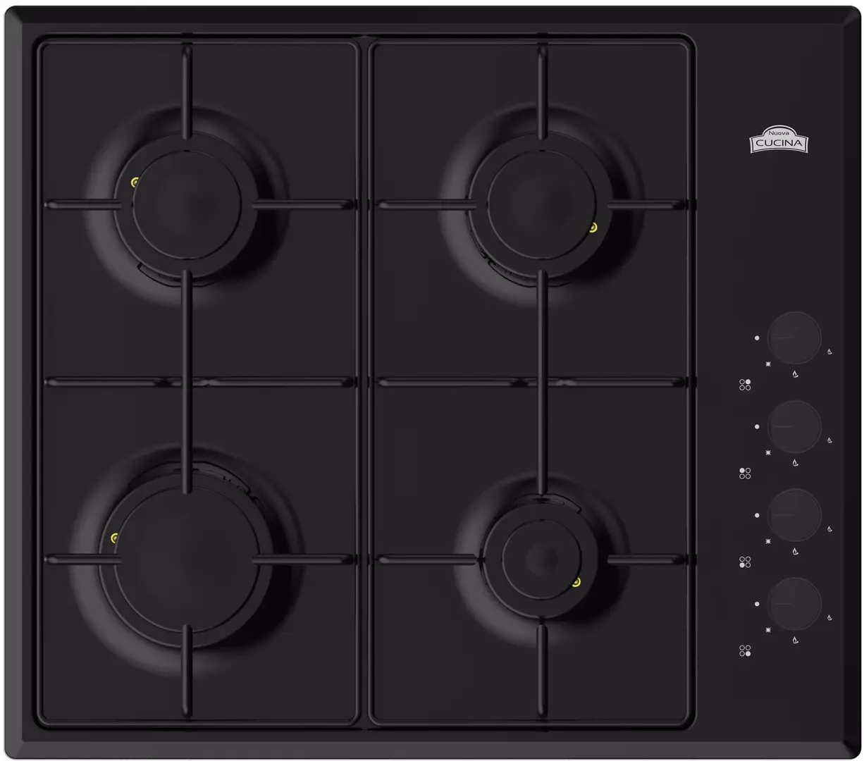 Встраиваемая газовая варочная панель Nuova Cucina PG60BKSTAR (Black)
