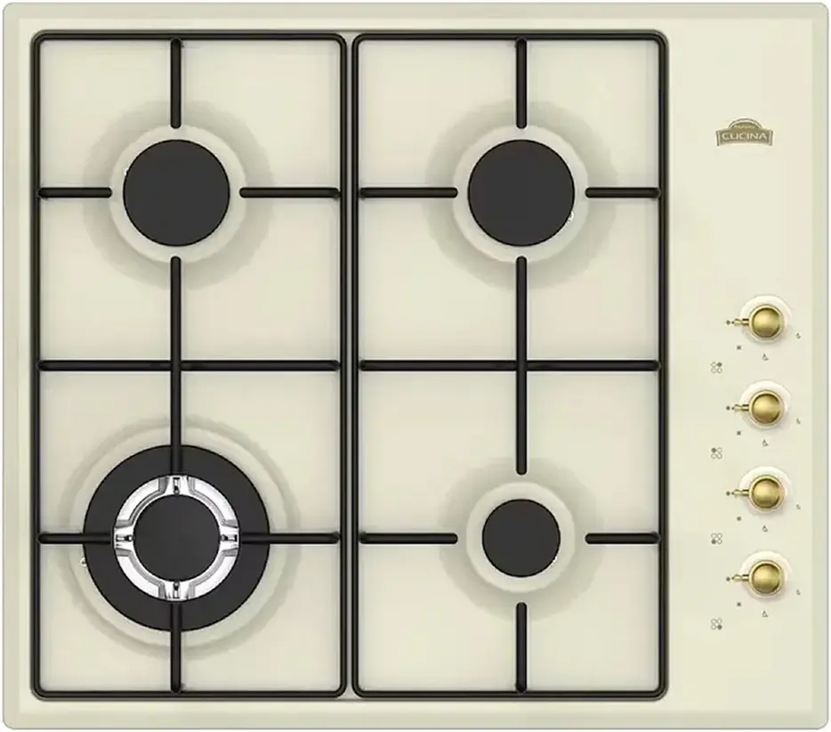 Встраиваемая газовая варочная панель Nuova Cucina Retro PG60BGRETROSTAR (Cream)