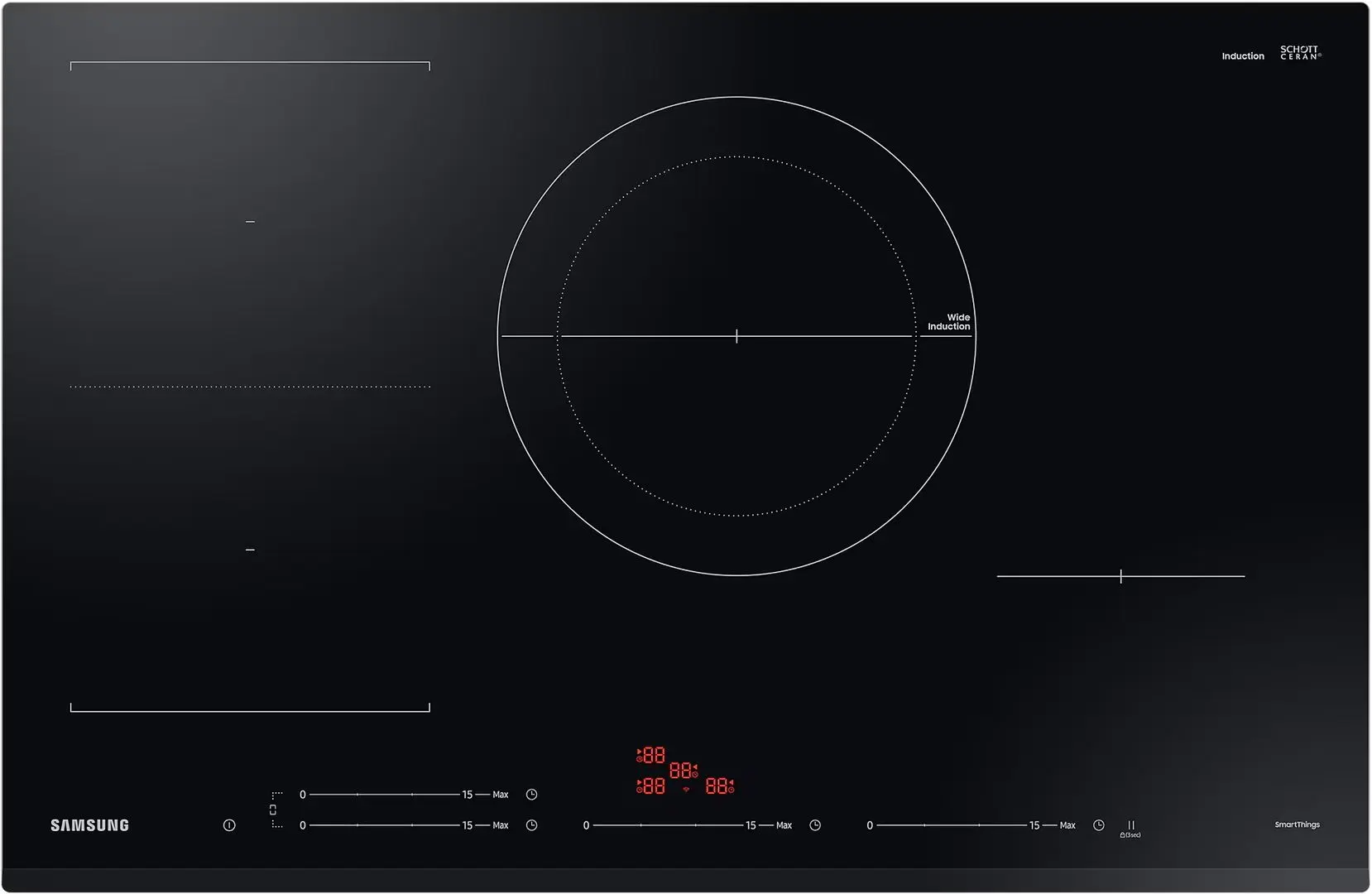 Plită incorporabilă cu inducție Samsung NZ84C5047GK/U2 (Black)