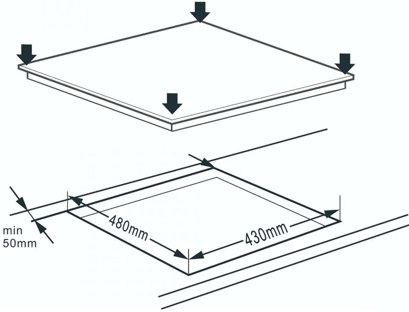 Plita electrica incorporabila Samus PSVE-43BG1 (Black)