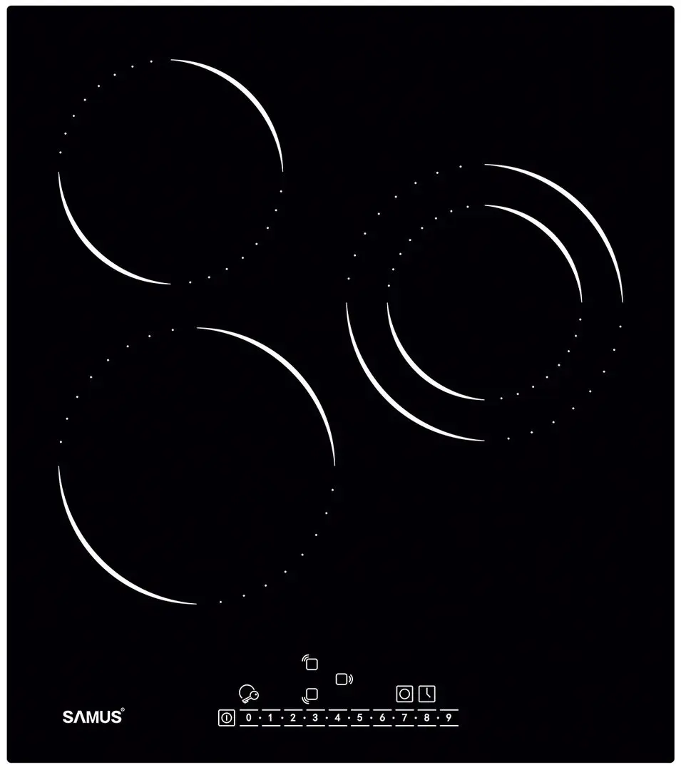 Plita electrica incorporabila Samus PSVE-43BG1 (Black)