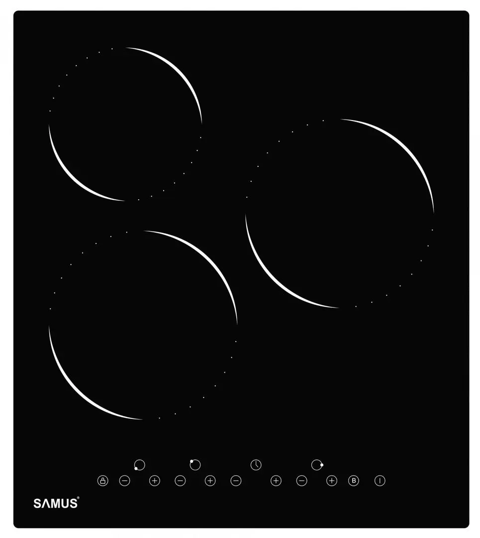 Встраиваемая электрическая варочная панель Samus PSVE-43BG2 (Black)